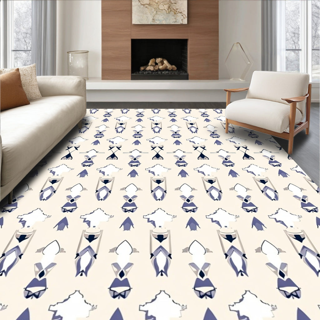 Abstract Geometric Figures Pattern Rug