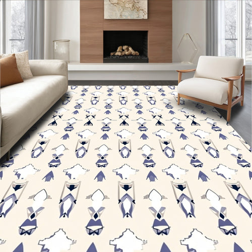 Abstract Geometric Figures Pattern Rug