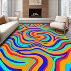 Vibrant Swirls Abstract Colorful Rug