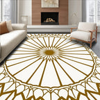 Intricate Sunburst Radial Pattern Design Rug