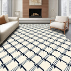 Hand Drawn Diamond Net Pattern Rug