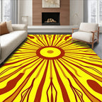 Radiant Sunburst Abstract Pattern Rug