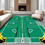 Bold Green Yellow Geometric Design Rug
