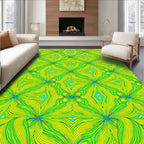 Abstract Psychedelic Floral Pattern Rug