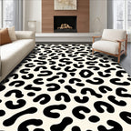 Modern Leopard Spot Print Pattern Rug