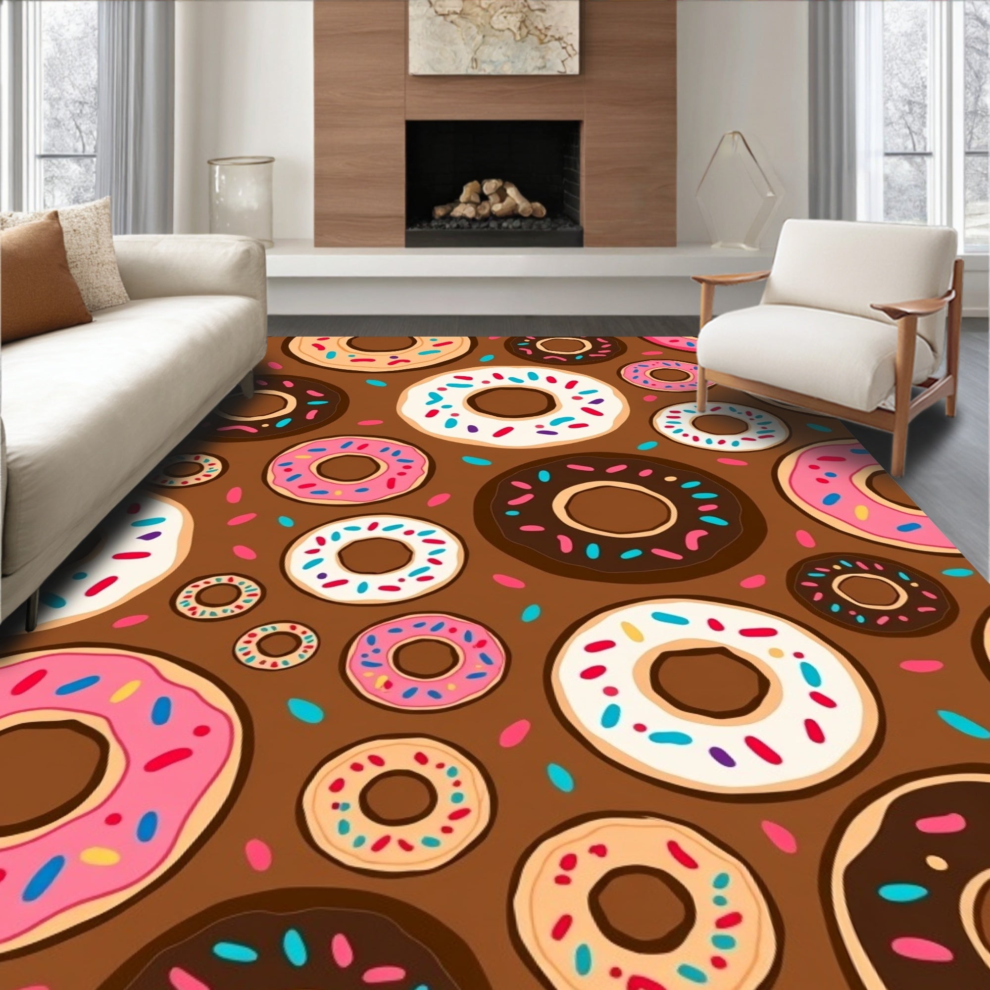 Donut Sprinkle Delight Pattern Rug