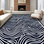 Abstract Organic Wave Pattern Rug