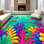 Coral Reef Fish Underwater Life Design Rug