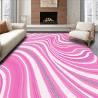 Pink Swirl Marble Pattern Rug