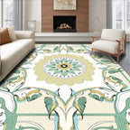 Art Nouveau Floral Mandala Pattern Rug