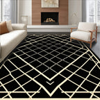 Geometric Diamond Lattice Pattern Rug