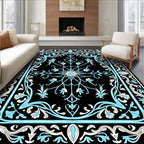 Bold Floral Acanthus Scroll Design Rug