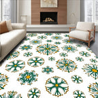 Green Golden Mandala Medallion Collection Rug