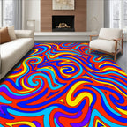 Vibrant Swirl Abstract Pattern Rug