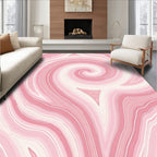 Pink Swirl Agate Pattern Rug