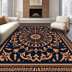 Ornate Floral Mandala Pattern Rug