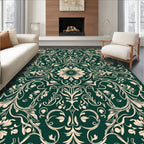 Art Nouveau Floral Swirls Pattern Rug