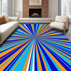Starburst Pattern Radial Line Design Rug