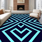 Bold Geometric Tribal Pattern Rug