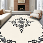 Ornate Sunburst Scrollwork Design Rug