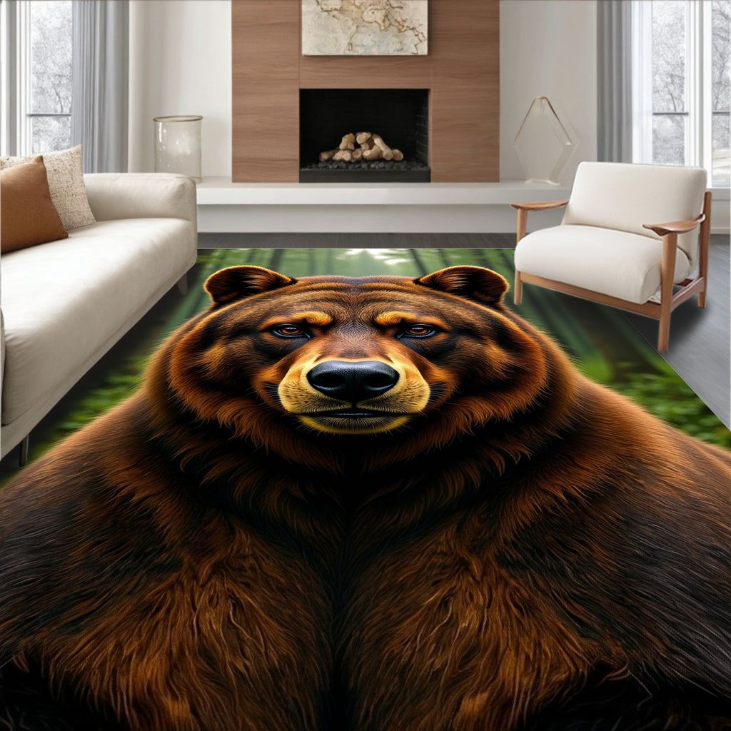 Majestic Bear Forest Wildlife Rug