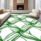 Green Vine Interwoven Pattern Rug