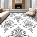 Ornate Filigree Floral Pattern Rug