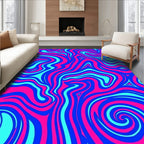 Vivid Swirl Psychedelic Pattern Rug
