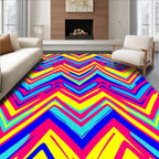 Vibrant Zigzag Abstract Pattern Rug