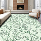 Delicate Botanical Vine Pattern Rug