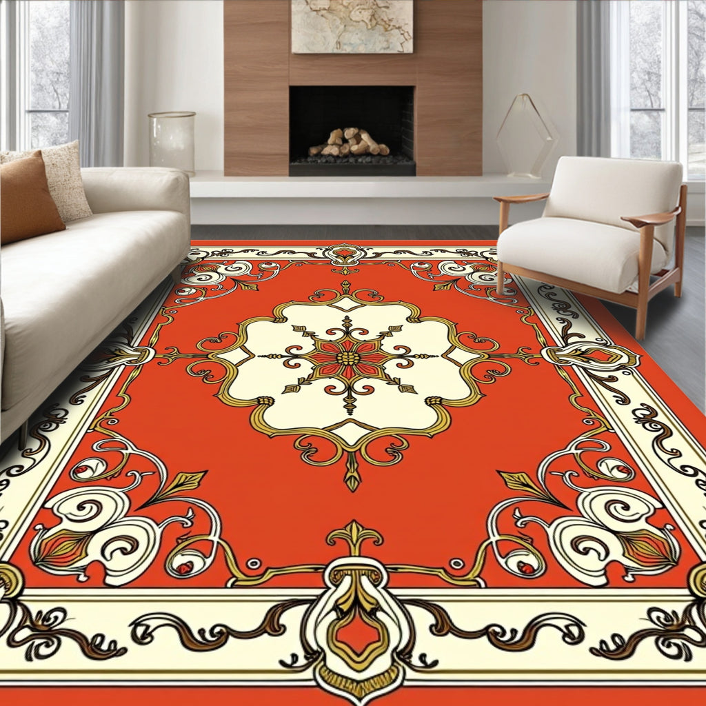 Elegant Ornate Floral Medallion Rug