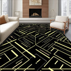 Art Deco Geometric Stripe Pattern Rug