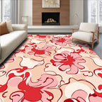 Abstract Floral Swirls Pattern Rug