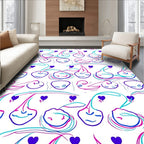 Whimsical Cherries with Heart Pattern Rug