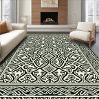 Intricate Floral Symmetry Pattern Rug