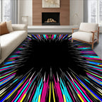 Radial Burst Abstract Graphic Pattern Rug