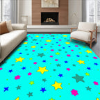 Colorful Star Pattern Rug