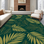 Green Leaf Pattern Vines Rug