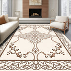 Ornate Floral Scrollwork Motif Rug