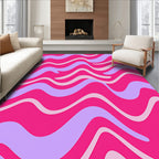 Groovy Wavy Pink Lavender Rug