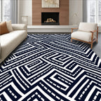 Bold Maze Patterned Design Rug