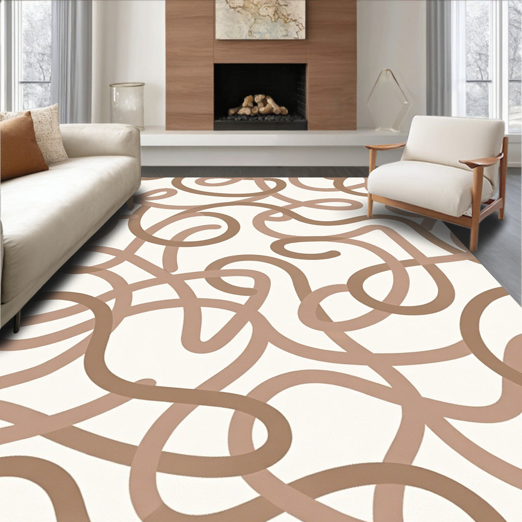 Abstract Swirl Pattern Design Rug