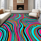 Vibrant Swirl Abstract Pattern Rug