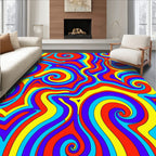 Psychedelic Swirl Pattern Rug