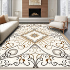 Classic Floral Scrollwork Pattern Rug