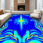 Abstract Swirls Starburst Pattern Rug