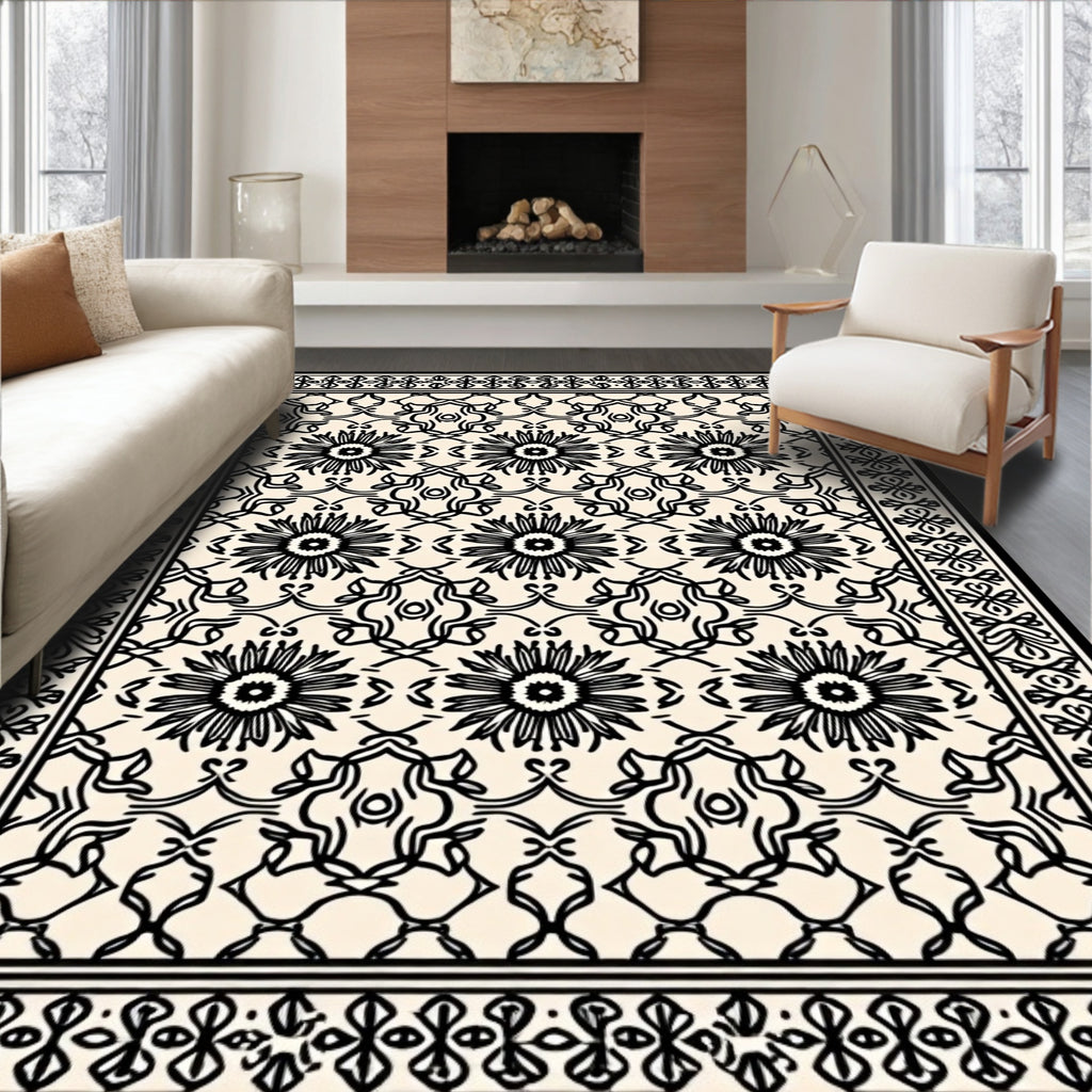 Classic Floral Scrollwork Pattern Rug
