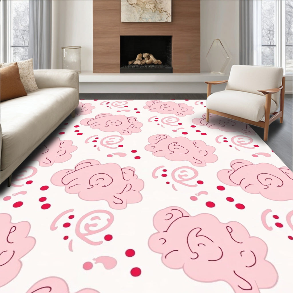 Pink Cotton Candy Dreams Pattern Rug