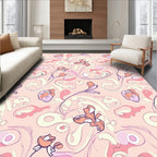 Abstract Floral Swirl Pattern Rug