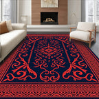 Intricate Scrollwork Geometric Patterns Rug